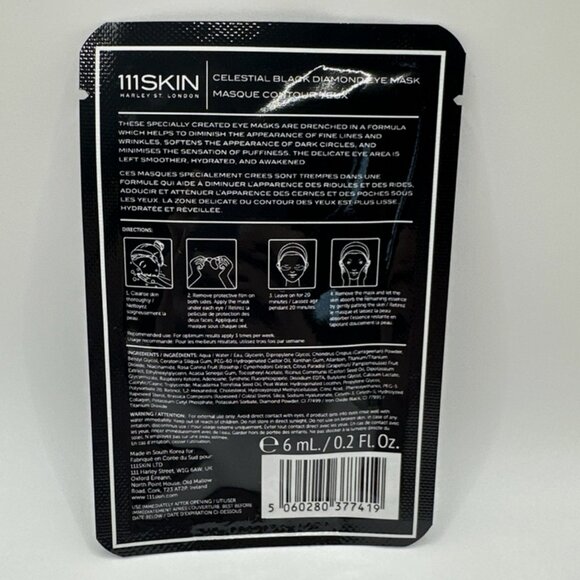 10X 111Skin Celestial Black Diamond Eye Mask 6 ml / .2 oz Each - Picture 3 of 3